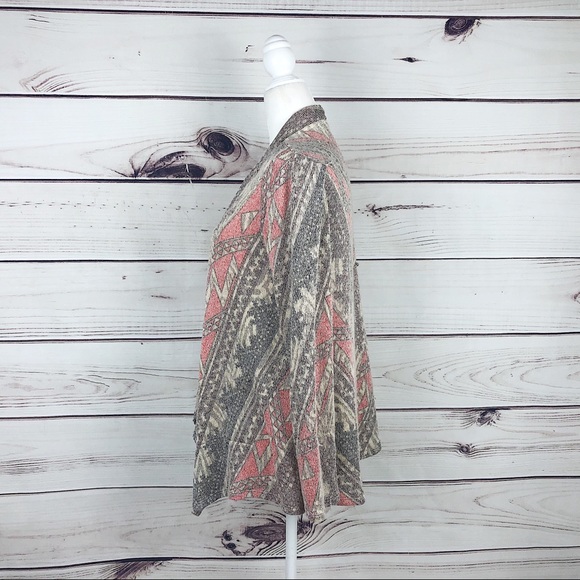 Blu Pepper Pink & Gray Western Open Cardigan Small - Picture 5 of 8